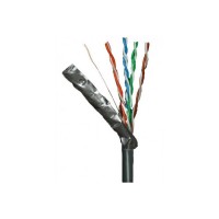 RJ45 Cat5e 24AWG Outdoor Shielded Solid Black Per Foot
