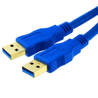 USB 3.0 A/A M/M 6' Blue
