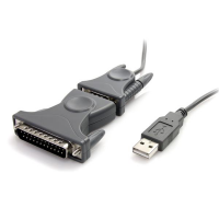 USB 2.0 to Serial Adapter DB9M & DB25M Cable