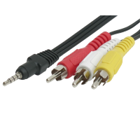 AV 3.5mm/RCA 6' (1 3.5 M/3 RCA M) Cable