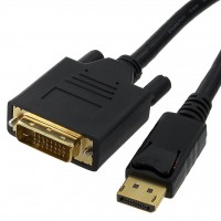 DisplayPort Male to DVI Male 6' HQ Cable 