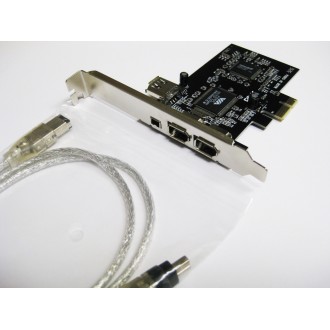 FireWire PCIe 3xFW400 6-pin + 1xFW400 4-pin IEEE1394a w/cable Controller