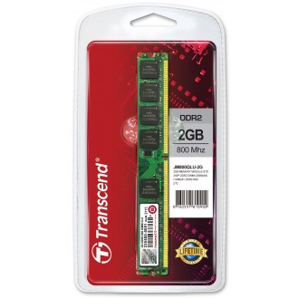 Transcend 2GB 240-Pin DDR2 SDRAM DDR2 800 (PC2 6400) Desktop Memory Model JM800QLU-2G