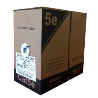 RJ45 UTP Cat5e Blue Solid Pure Copper SecurLink Bulk Per Foot Network Cable
