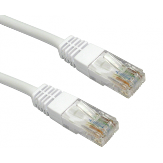 RJ45 UTP Cat5e Stranded White 1' HQ Network Cable