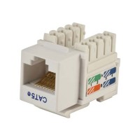 RJ45 Keystone Jack Cat5e White Tool-less Network Connector