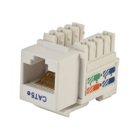 RJ45 Cat5e Keystone Jack White Punch Down Network Connector