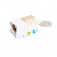 RJ45 Cat5e Slim Keystone Jack White Punch Down Network Connector