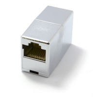RJ45 Cat5e F/F Inline Coupler Shielded Metal Network Connector