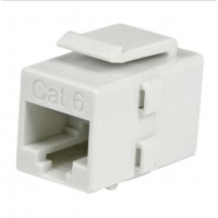 RJ45 Cat6 Keystone Inline Coupler F/F White Network Connector