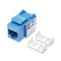 RJ45 Cat6 Keystone Jack Blue Punch-In Network Connector