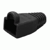RJ45 Round Boot Black Network Connector